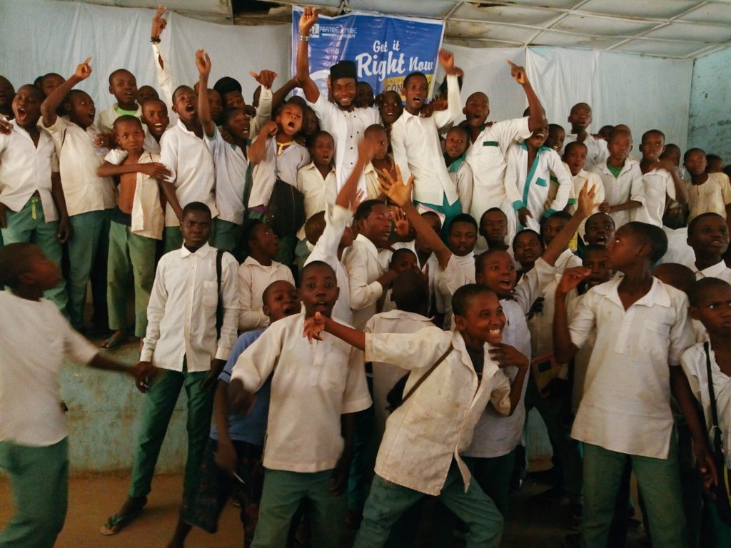 iamaranbe's tweet photo. It was a huge success. About over 2000 students got it right at Tangaza local government Sokoto State. We made history🙏🚀 #GetItRightNow @Thalitht @thepamilerin @Omojuwa @LifeAfterSch_ https://t.co/99BME6hGuz