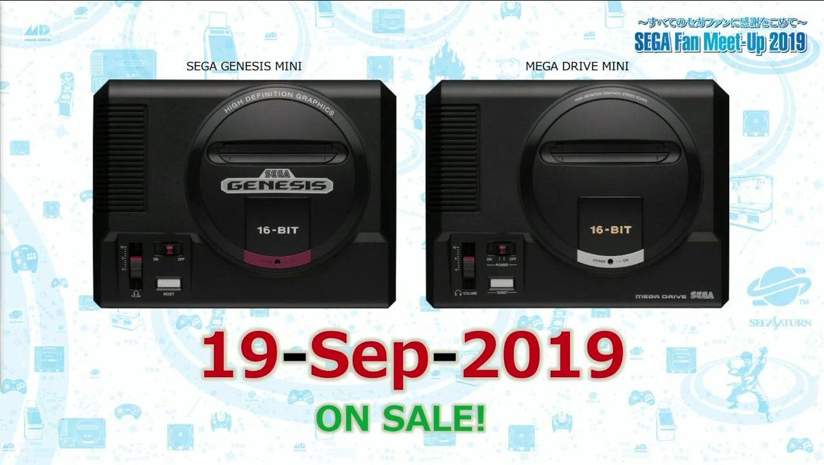 hobby_consolas's tweet photo. ¡Ya es oficial! SEGA Mega Drive Mini llegará a las tiendas de todo el mundo el 19 de septiembre acompañada por 40 juegos https://t.co/1wB2v6Fj3P https://t.co/OcW0n5m96A