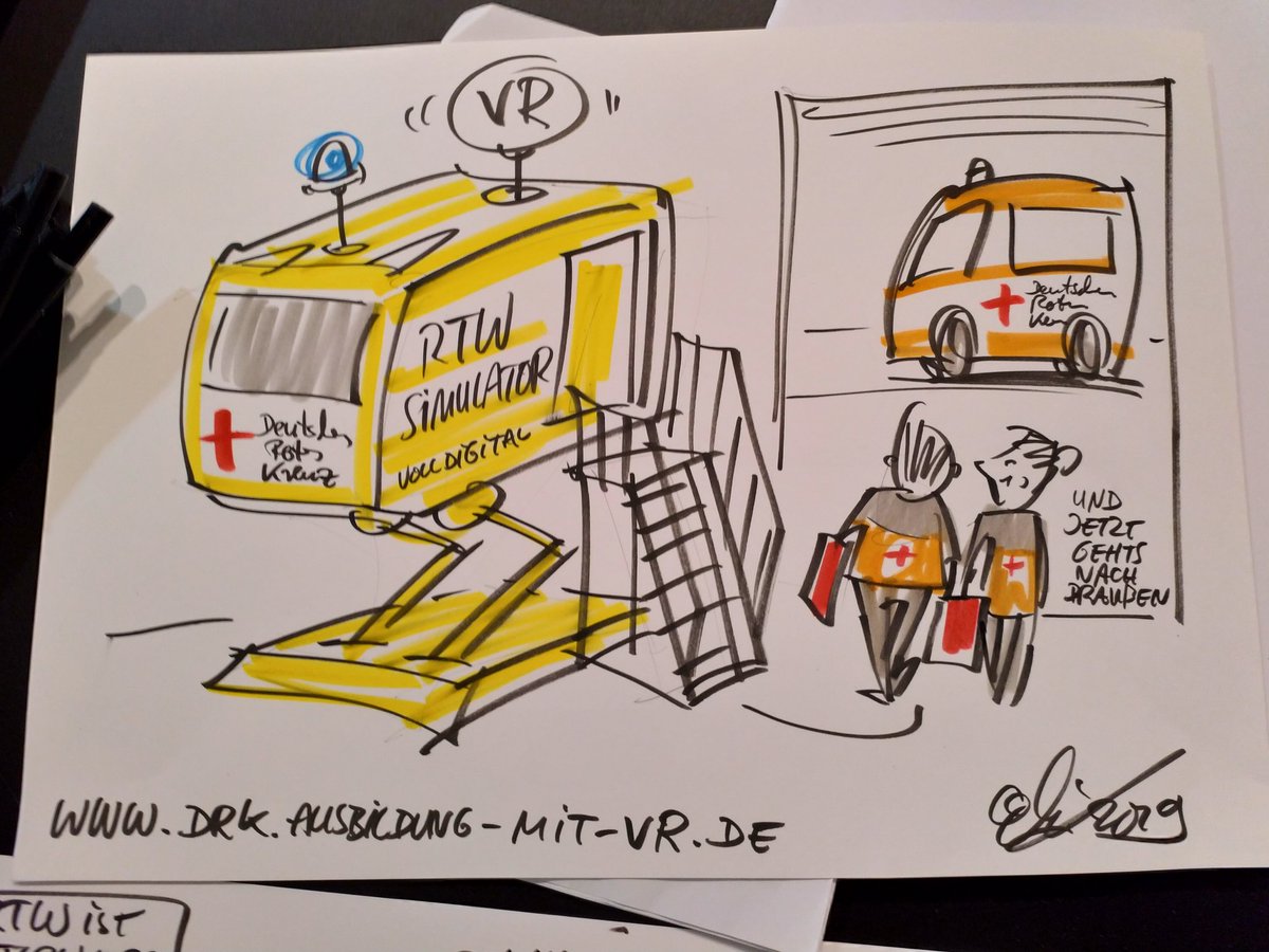 AusbildungmitVR's tweet photo. @DRK_KV_Herford @BergischerMann Mit Michael Hüter – Karikaturist, Cartoonist und Illustrator.
 
Danke für die kreative Umsetzung unseres Themas - #Ausbildung mit #VR im #DRK 
#FWEAT @drklvwl https://t.co/DuKsy652rD