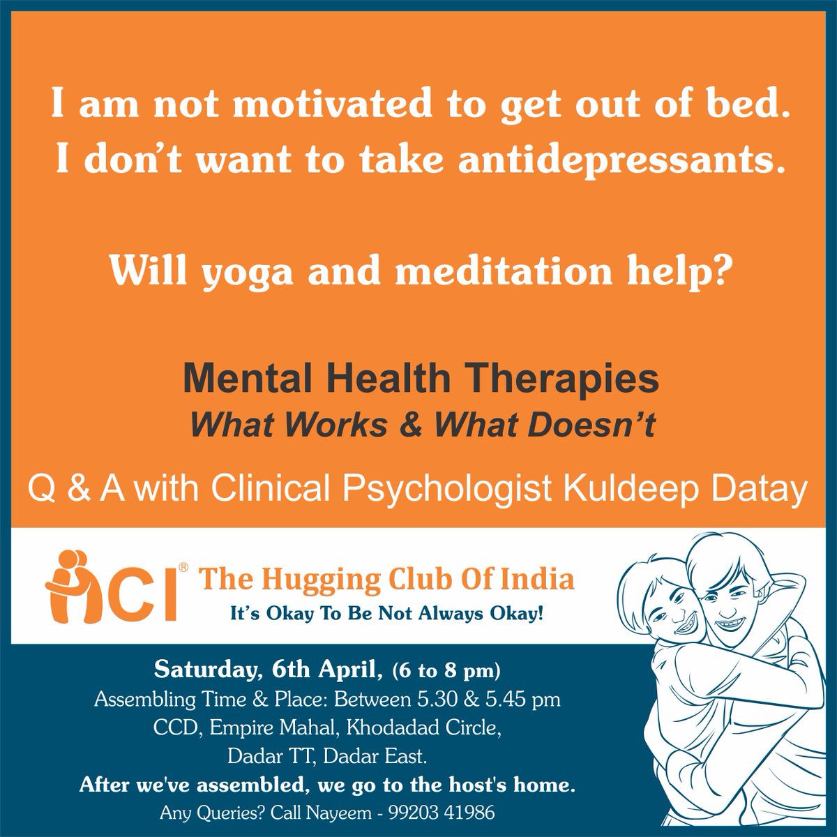 huggingclub's tweet photo. @MHFirstAidUSA #wbd19 @WorldBipolarDay #WorldBipolarDay https://t.co/Wa0InYwp9f