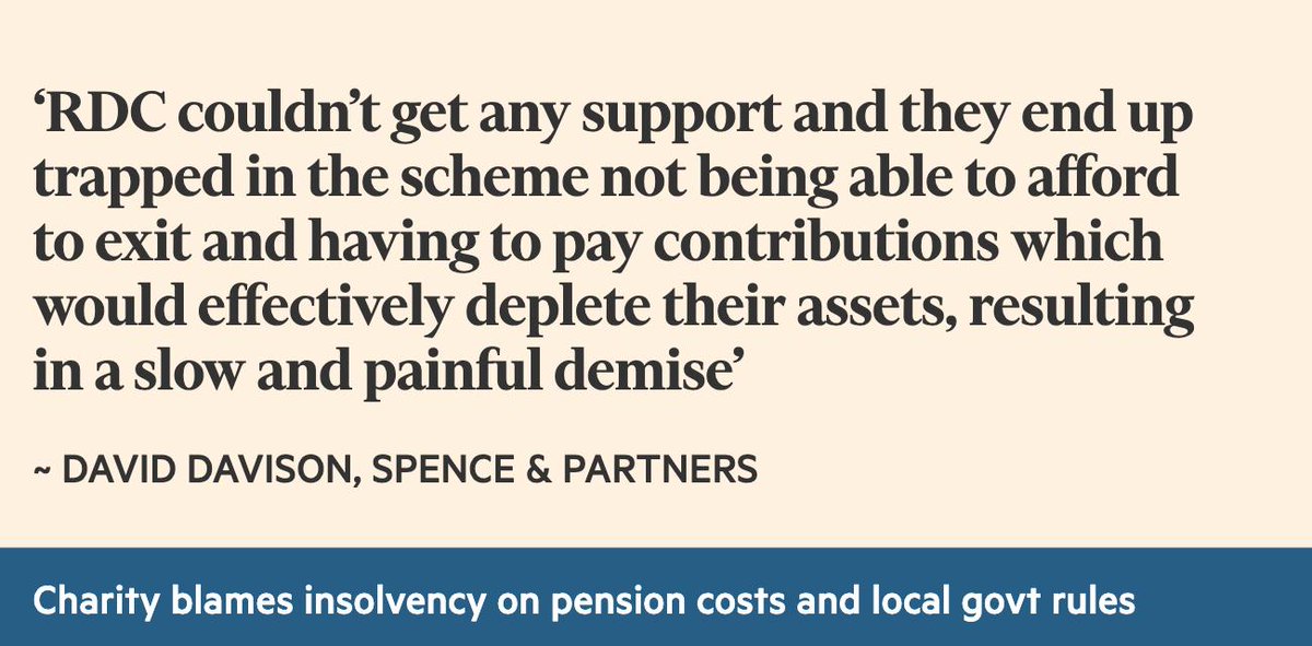 SpencePartners's tweet photo. Charity blames insolvency on pension costs and local govt rules https://t.co/5zbmATLltu https://t.co/FCqMxwq9qD