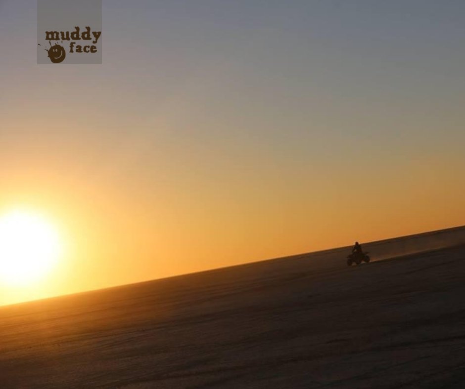 MuddyFaceBW's tweet photo. What better way to end off a day than a ride over the #MakgadikgadiPans at sunset.
#Botswana #MuddyFaceBotswana https://t.co/dAimKxqhmB