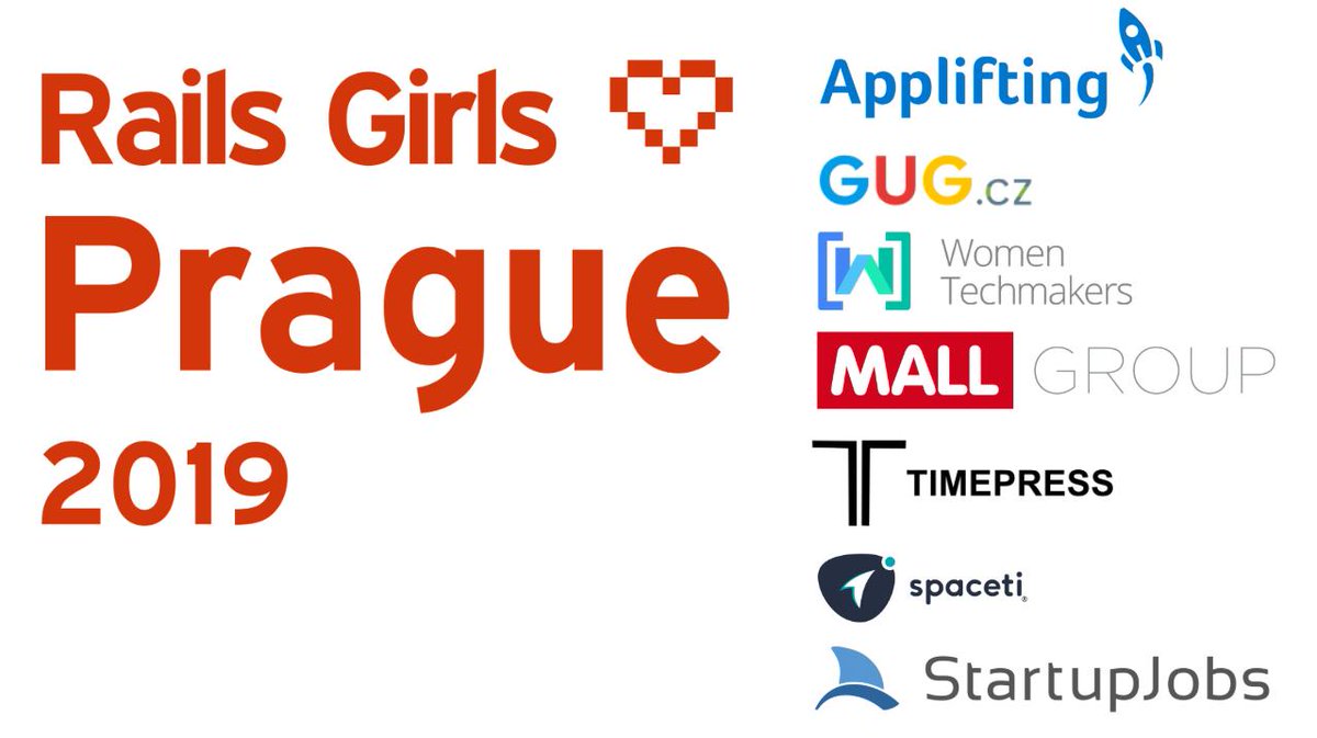 wtmcz's tweet image. Děkujeme partnerům #RailsGirlsCZ Prague 2019. Díky vám se teď skoro 40 holek učí programovat! ❤️

@applifting_cz @GUGcz @mallcz @spaceticom @StartupJobscz Timepress @RailsGirlsPRG