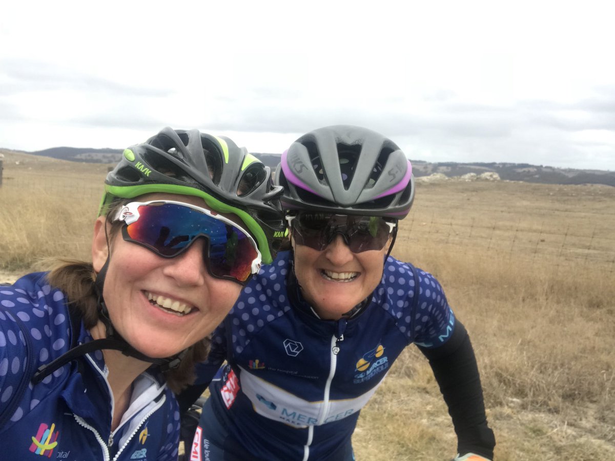 Fuzzyleeza's tweet image. Day 1: 155km Adelaide to Wirrina! Saw lots of hills, headwinds and spots of rain. An amazing ride with many laughs. Tomorrow promises hills and tail winds! @lifeatmercer #merceractive #mercercares @supercycle_au #mercersupercycle19