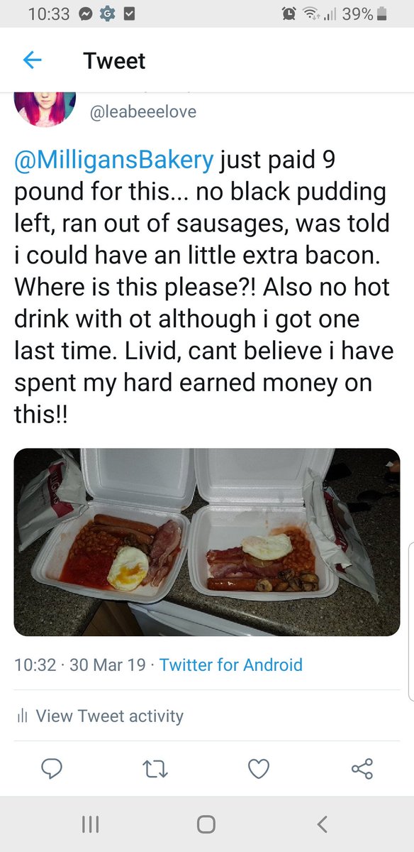 leabeeelove's tweet image. @MilligansBakery would you class this as value for money? Paid 9 pound for this. #milligans #breakfast #NewcastleUponTyne #robbed