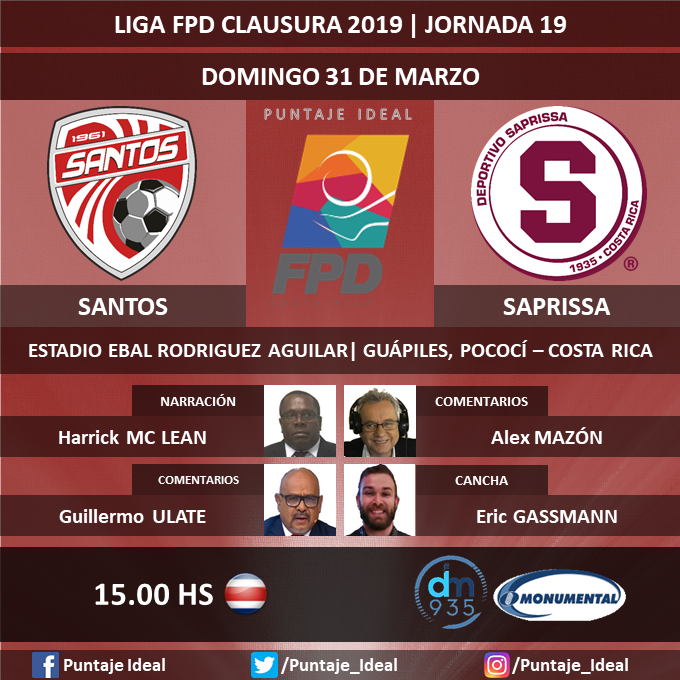 laguiapambolera's tweet photo. ⚽ #LigaFPD 🇨🇷| #Santos vs. #Saprissa
🎙 Narración: @harrickmclean
🎙 Comentarios: Alex Mazón y @Ganulate15
🎙 Cancha: @Gassmann
📻 @RadioMonumental
🖥 https://t.co/EQRzy2eblp
🤳 #DM935
Dale RT 🔃 https://t.co/eWs40QusDt