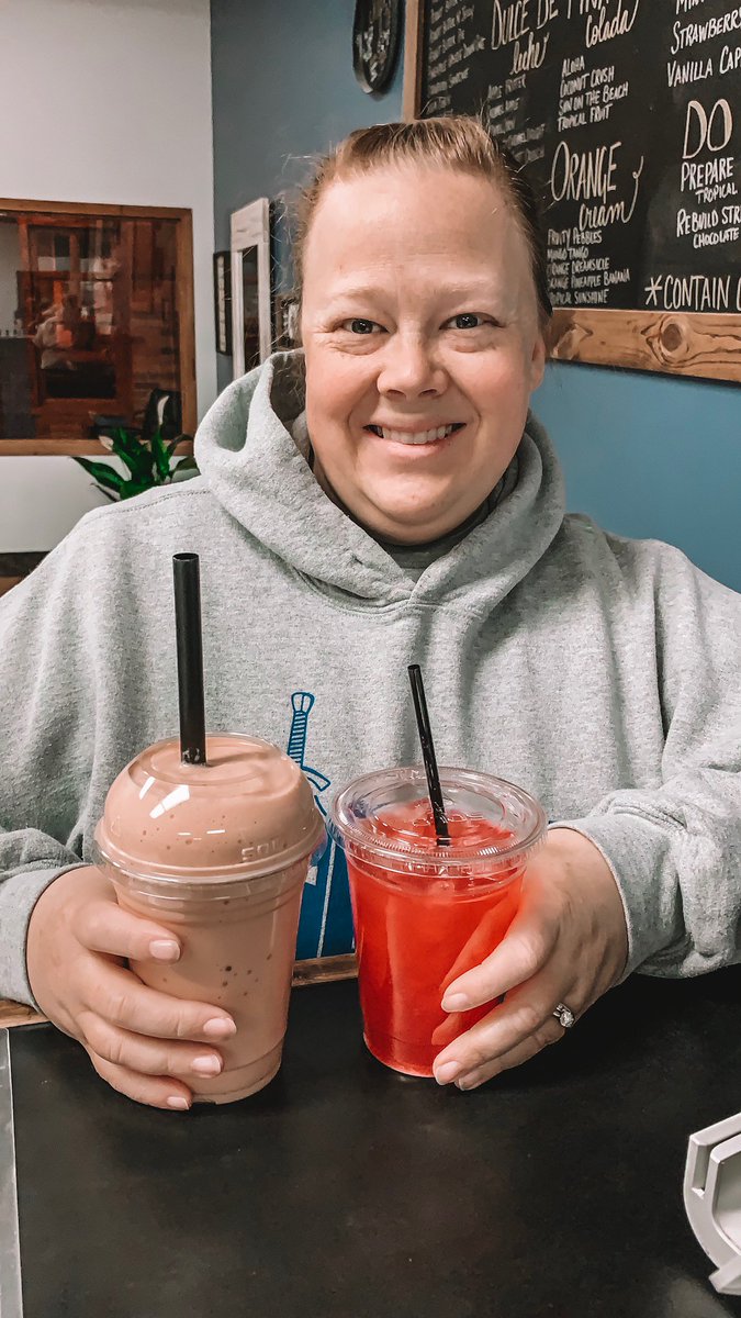 Morning breakfast run for Saturday!! ⁣
CVN German Chocolate Cake Shake &amp; Strawberry Watermelon Energizing Tea.⁣
⁣
It’s a GOOD day to have a GOOD day! Happy Saturday. OPEN 7am-5pm 🤩