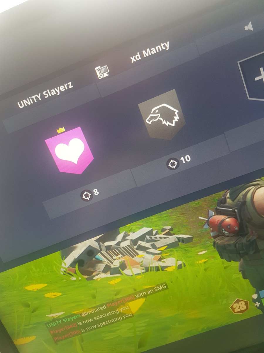 SlayerzGG's tweet image. First game on on the new open league on fortnite and me and @xdManty_  get the win plus 28 points #WeAreUnity #UnityArmy