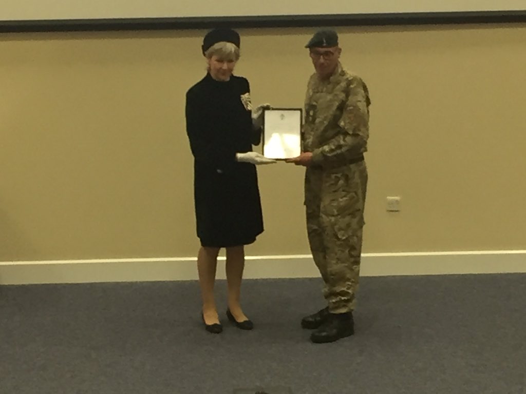 #Congratulations to #SergeantMajor  Cheeseman for receiving the @Essex_LL #LordLieutenant’s #Award for #MeritoriousService #ACF