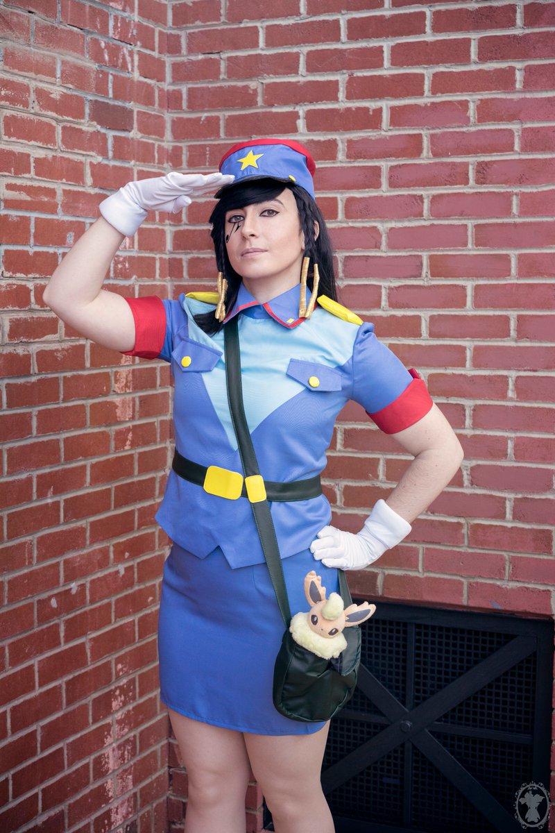 CannyPuca's tweet photo. "I will protect the innocent." We had so much fun doing #Pokewatch at #MAGFest this year, and the #OfficerJenny/Pharah crossover worked so well.
#Pharah from #Overwatch (#Pokemon crossover). Photo by @LaceeGirl808.
#cosplay #pokemoncosplay #officerjenny #overwatchcosplay https://t.co/a1emvd90zR