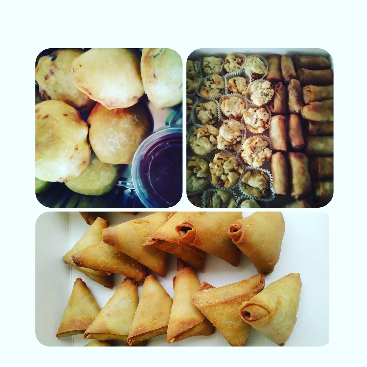 sensolounge237's tweet photo. Un aperçu de nos petites bouchées salées en image pour vos #Aperotime.
#Raviole3parfums #Muffinchorizo
#Samossa #Nemsviande https://t.co/kq0RRTme7N