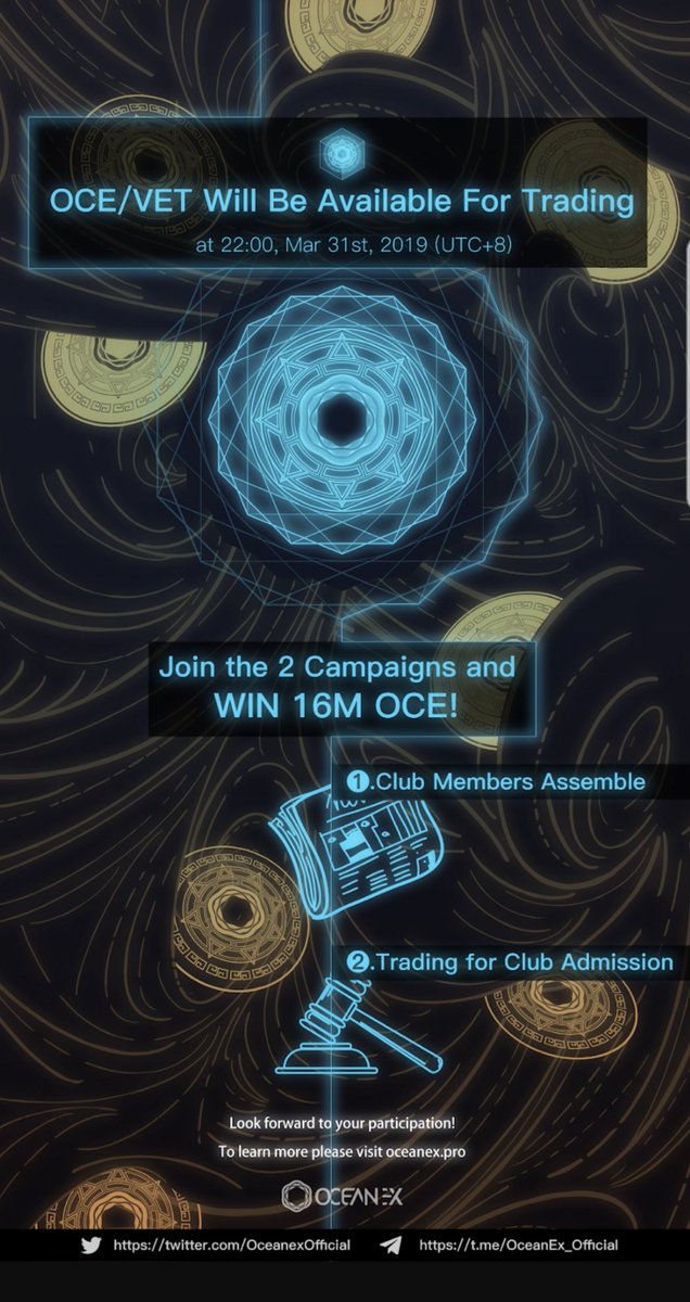 CryptoDetonator's tweet photo. #TradeOCEonOceanEx @OceanexOfficial #OCEListing tomorrow! Start trading at https://t.co/OxmGUxomNg and make sure to get your #OCE #sunday #Exchange #exchangetoken #VeChain #crypto https://t.co/aEqnU7NfqW