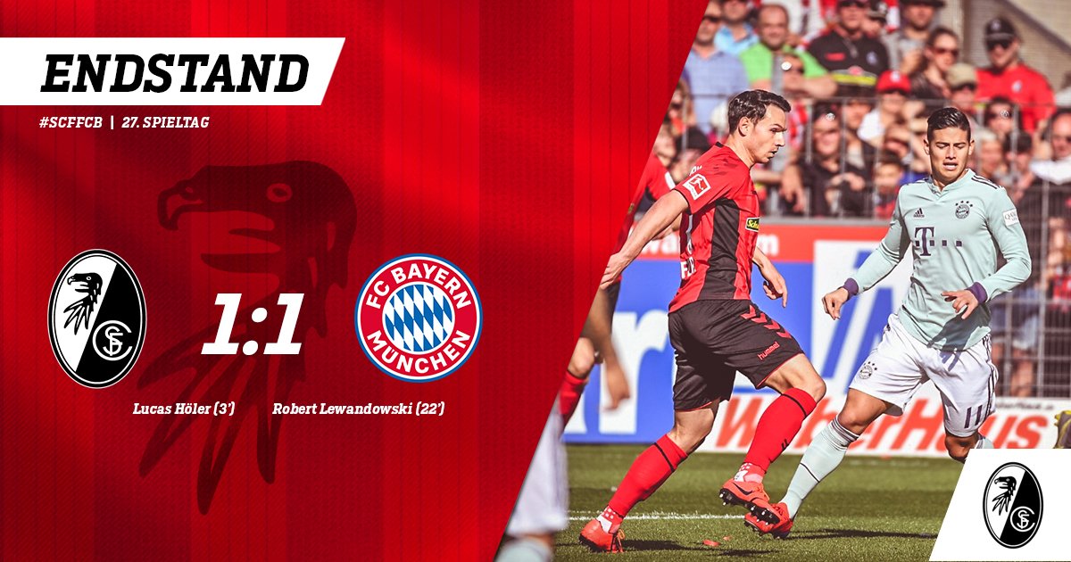 scfreiburg's tweet photo. ENDSTAND | 1:1 #SCFFCB

JAAAA! Superstark, Jungs! https://t.co/Yw2UWuuZ1h