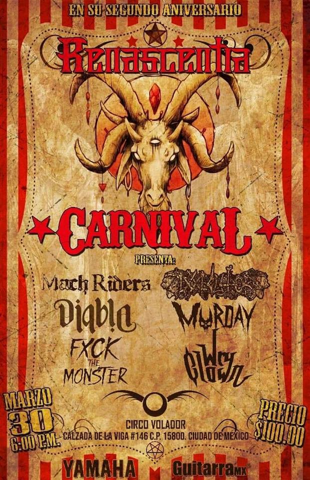 El día de "hoy" es nuestro segundo aniversario #FamiliaRenascentia los esperamos en el <a href="/circovolador/">Circo Volador</a> 
No olviden caracterizarse y tendrán una sorpresa #LaEscenaSomostodos
