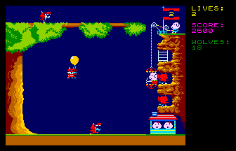 Basic10L's tweet photo. 35 minutes until deadline - Entry # 76: Mooyan. The game is a reworking for computer 8 bit #THOMSON (#MO6, #TO8 and #TO9 +) of the 80s arcade game Pooyan.
It is written entirely in BASIC and resides all in a single listing that also generates graphics. #WILD category https://t.co/tk5iT8zavF