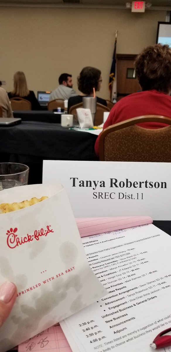 .@TexasGOP supports @ChickfilA at our 1st Quarterly meeting in #Austin today! #FamilyValuesMatter #TeamSD11 @tstrike