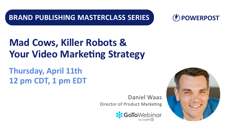 Power_Publish's tweet photo. What's the relationship between audiences and #VideoMarketing? Find out when we join forces with @DanielWaas of @gotowebinar in our upcoming #MasterclassWebinar: https://t.co/f1oXIZ2Q2X https://t.co/IbFlfQU1CM