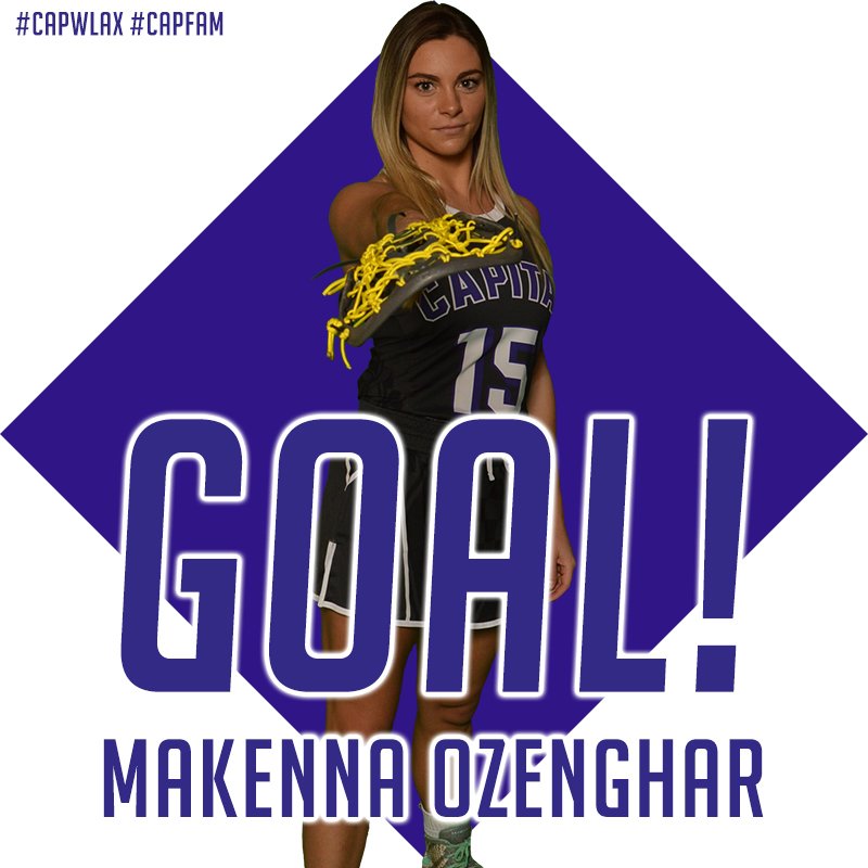 cap_athletics's tweet photo. W🥍:  Makenna Ozenghar has now been in on the last three Capital goals, two helpers and now a goal! 

⚔️ 14
🐟 0
4:08, 1st
#oac #d3lax #capwlax https://t.co/Br7PyaRV1C