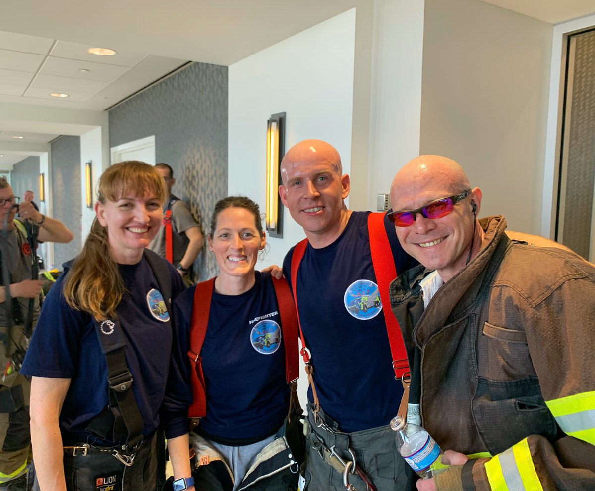 Engine 78 reppin at the @PhillyClimb this morning. A quick 50 flights before night work! #FightForAirClimb