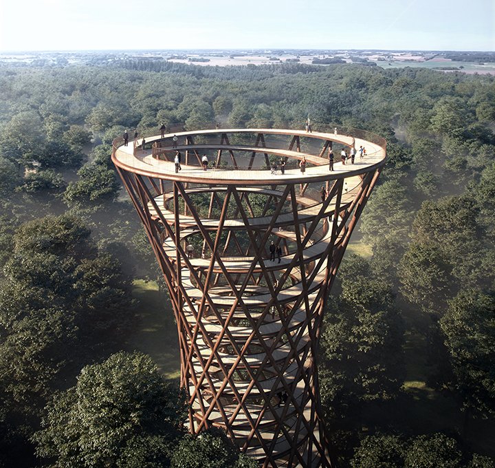AmbMellbin's tweet photo. Now open! New Treetop Walkway at #Gisselfeld Manor with 600 meters of #treetop walkways including am amazing spiralling walkway with sweeping #woodland views by treetop climbing company Camp #Adventure. #Denmark @GoVisitDenmark #GreenIsGood #Nature #Naturelovers https://t.co/6Ahg9vURjH