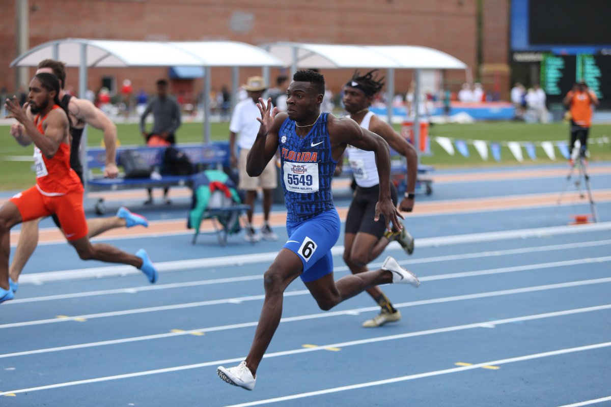 Nigeria Athletics (@ngathletix) on Twitter photo Two wks after <a href="/Enochobaloluwa/">Enoch Adegoke, OLY</a> set a Nigerian leading time of 10.36s, Raymond Ekevwo has topped it with a PB of 10.28s.
The <a href="/GatorsTF/">Gators Track and Field & Cross Country</a> athlete ran this to win his Heat at the Florida Relays.
This surely posts of exciting times ahead in Nigeria Athletics, as the season progresses. Two wks after <a href="/Enochobaloluwa/">Enoch Adegoke, OLY</a> set a Nigerian leading time of 10.36s, Raymond Ekevwo has topped it with a PB of 10.28s.
The <a href="/GatorsTF/">Gators Track and Field & Cross Country</a> athlete ran this to win his Heat at the Florida Relays.
This surely posts of exciting times ahead in Nigeria Athletics, as the season progresses.