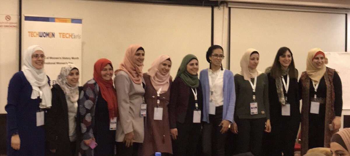 RolaAwayes's tweet photo. The organizers of #techwomenPalestine #twimpact #twtgclub @TechWomen @TechGirls @yamama_sh @rubaaw https://t.co/2kgpbsn32v