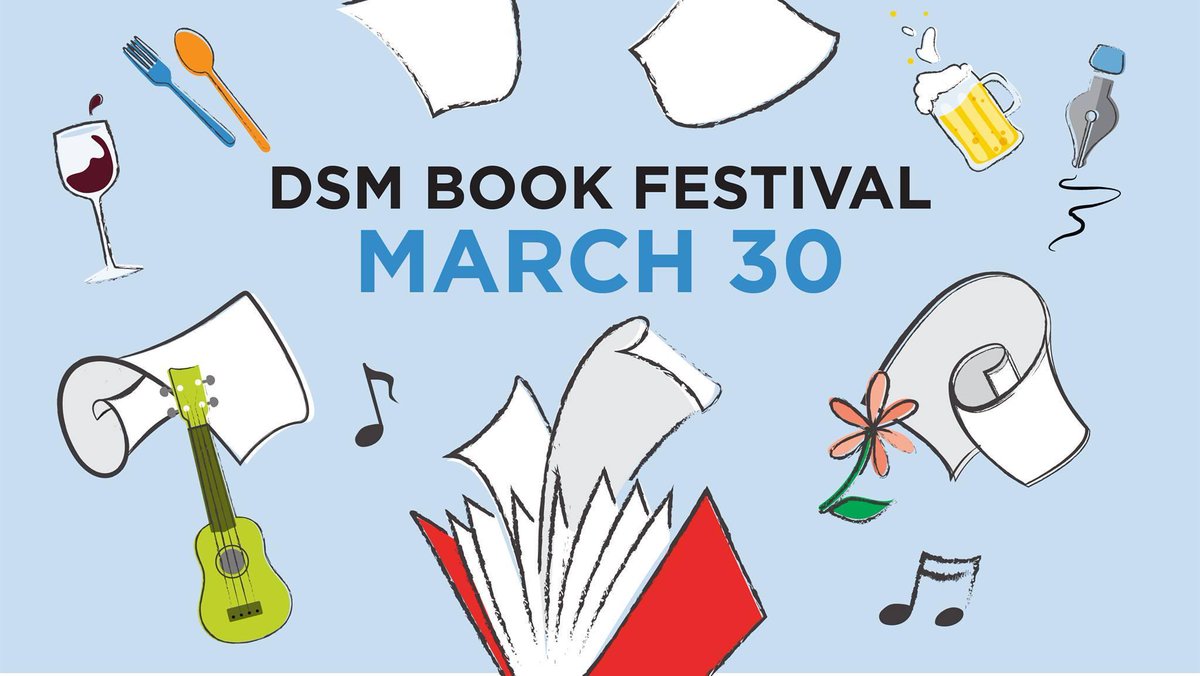 Today's the day! Hope to see you all at the #DSMBookFestival