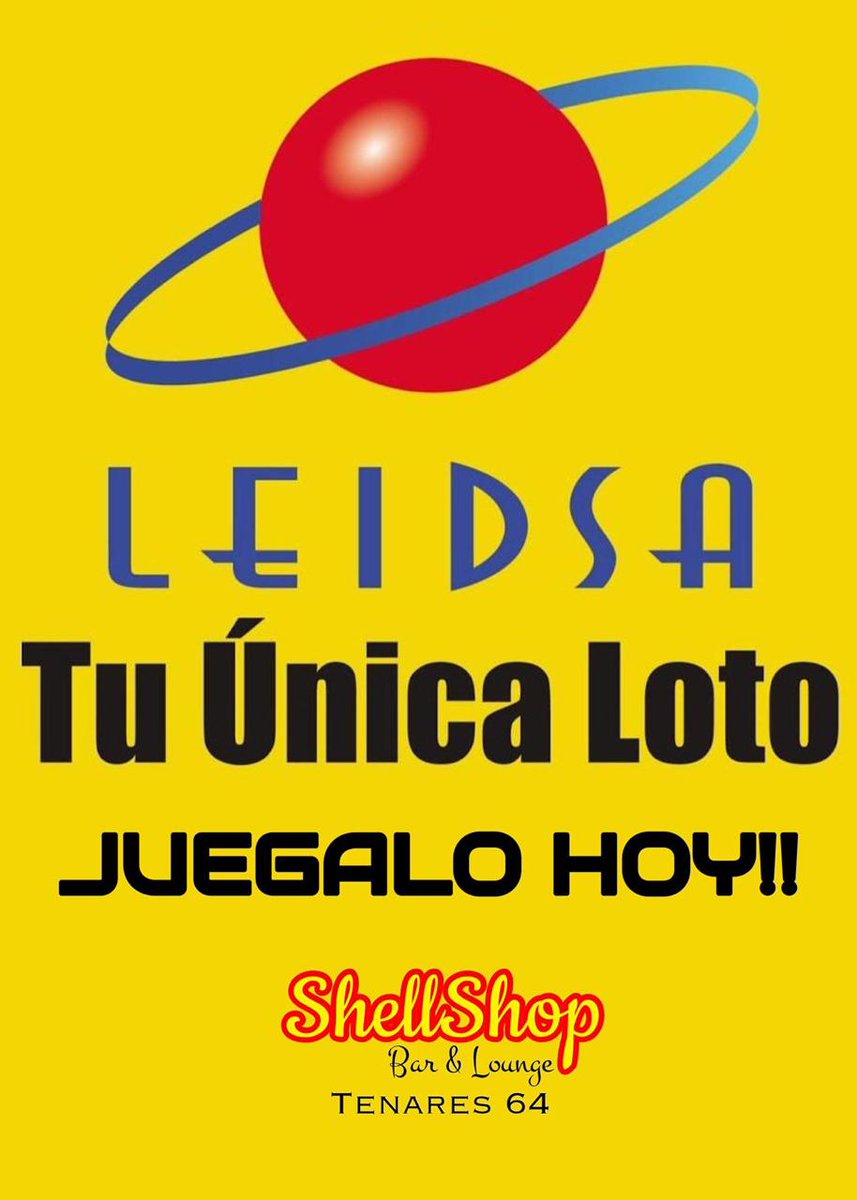 Shelltenares's tweet image. Recuerdas jugar tu Loto hoy, puedes ser un nuevo millonario de verdad. Juégalo en nuestro Shel Shop. 
#Loto #ShellShop #Tenares64