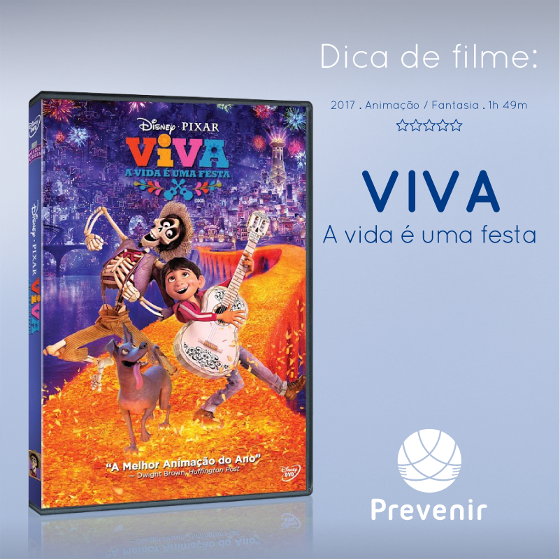 prevenir_plano's tweet photo. Nossa #dicadefilme de hoje  destaca a importância de se lembrar de quem já partiu e também do papel das mem��rias na manutenção do afeto.
Conheça Viva: a vida é uma festa! 

#Prevenir #PrevenirAssistencial #cuidesempre #DicaPrevenir #BibliotecaPrevenir #Disney #familia https://t.co/9Dkiu7nqz0