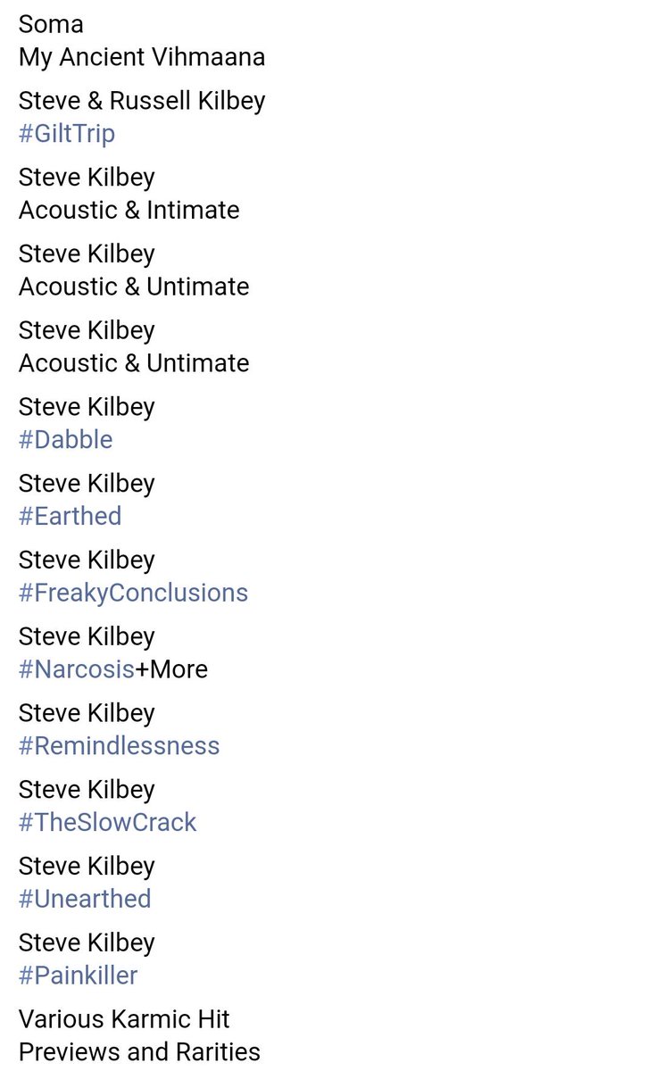 stevekilbey's tweet photo. #KarmicHit releases incl;
#Beangrowers
#BelindaBarrett
#BhagavadGuitars
#BigSpaceship
#DavidLane
#Flywheel
#GiltTrip
#Halogen
#Hypertonic
#Isidore
#JackFrost
#JLK
#JohnKilbey
#MissV
#ThePennyDrops
#Pluto
#Pugwash
#Snog
#Soma
#SteveandRussellKilbey
#SteveKilbey
#WarpFactorNine
🕰 https://t.co/DQNSzxVrt9