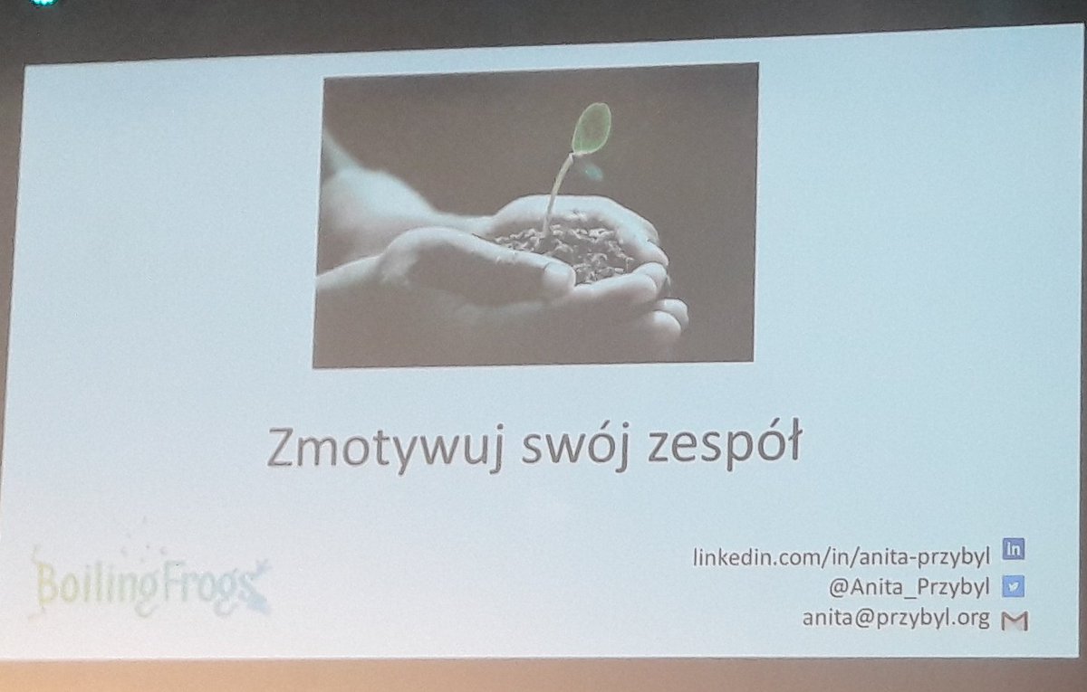 gmuraczewski's tweet photo. Czas zmienić podejście do motywacji dzięki @Anita_Przybyl @boilingfrogspl #boilingfrogs19 https://t.co/l8t5xhhdGh