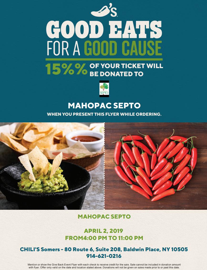 MahopacSEPTO's tweet photo. Hey @MahopacSchools!!! Come join us Tuesday night at Chili's for World Autism Awareness Day!!! @DjmadaffRomano #LightItUpBlue #AutismAwareness https://t.co/wEFtC6YOTf
