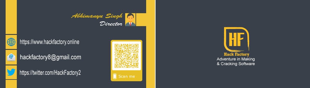 HackFactory2's tweet image. Hack Factory Are launch the Smart Visiting Card.