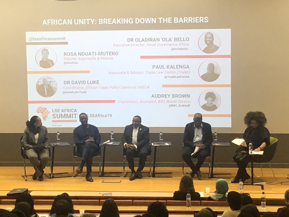 AKajangwe's tweet image. Very pertinent conversation on #Africanintegration and #Trade. @LSEAfricaSummit