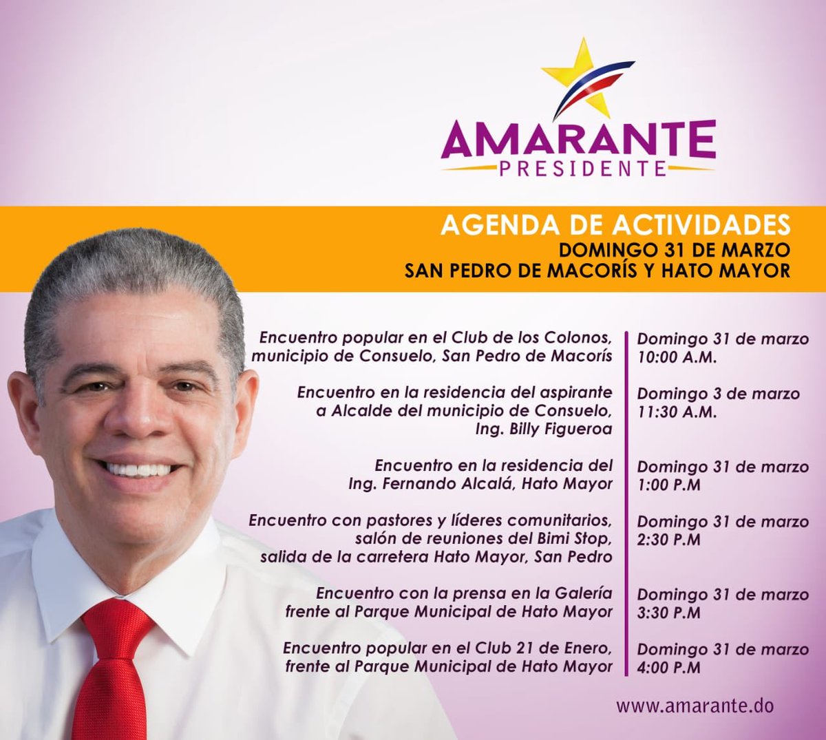 AGENDA MAÑANA DOMINGO 👇