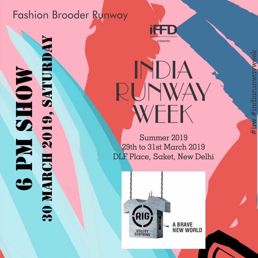 IRW_IFFD's tweet photo. Next up! @rig_utilityclothing at #indiarunwayweek #Season11 today at @dlfplace
.
.
.
.
 #iffd #march30 #irw
@versus_versace @makeupstudioindia @vkpindia @cantabilindia @zee5 @927BIGFM @MahouIndia @presstoindia https://t.co/gyq7gXy4Uk