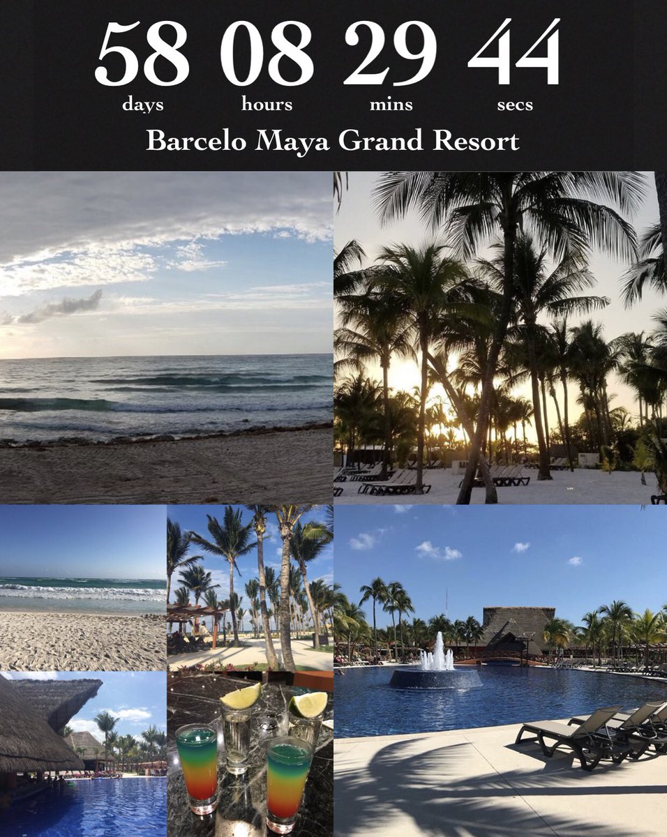 58 days left till I’m back in paradise @BarceloMayaGR #barcelostories #RivieraMaya #Mexico #bestallinclusive #secondhome #beach #travel #wanderlust