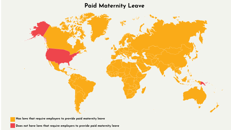 Here is a list of countries with paid maternity leave