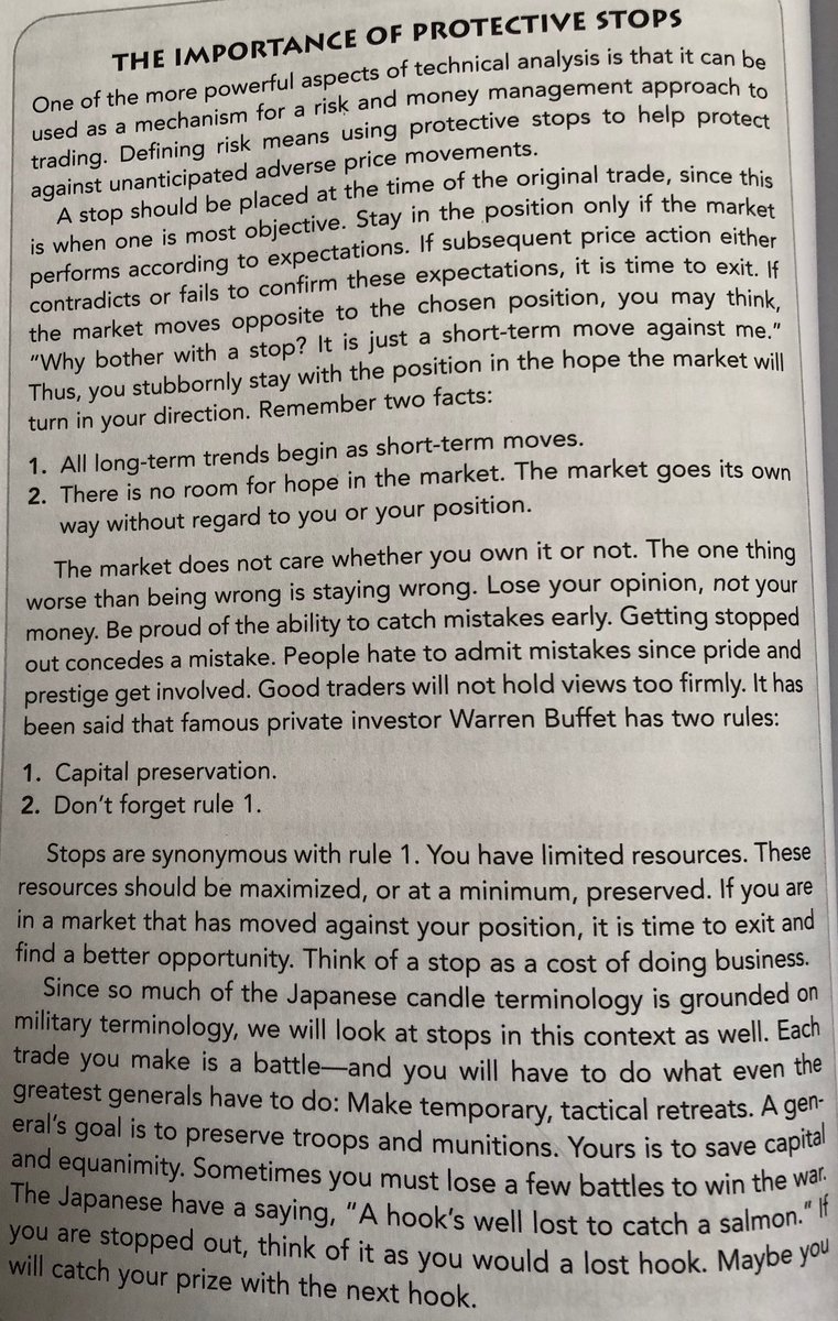Borg74's tweet photo. Importance of protective stops. My Saturday afternoon reading #pg50 Japanese Candlestick Charting Techniques by Steve Nison https://t.co/YZ8BnOFyus