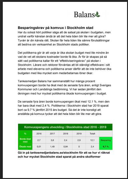 Politikerna i Stockholm stad har på bara fyra år skurit ner vuxenutbildningens budget med 9,7 % och dolt det hela under beskrivningen 'generell effektivisering'. Rätt sjukt faktiskt.
