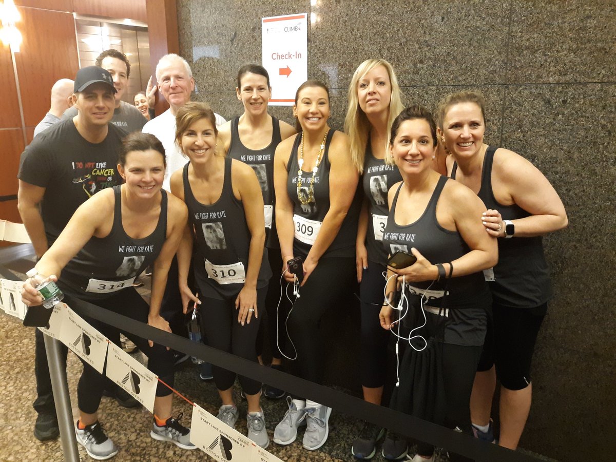 LBoucher77's tweet photo. A great group of climbers on "We Fight for Kate" honoring a friend and loved one who passed away from #lungcancer @LungAssociation #BostonClimb https://t.co/xIyOwYXtus