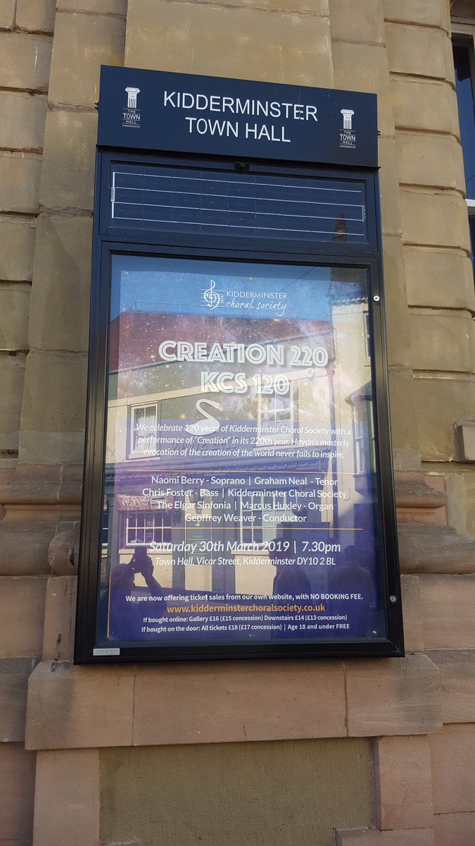 kidderminstercs's tweet photo. Almost ready to kick off final rehearsal @Kiddy_Town_Hall for tonight's performance of #Haydn #Creation with #ElgarSinfonia #GeoffWeaver @ThatManDoc @GrahamNeal1 @GriffithJoelene #Kidderminster https://t.co/WH6bojBSAr