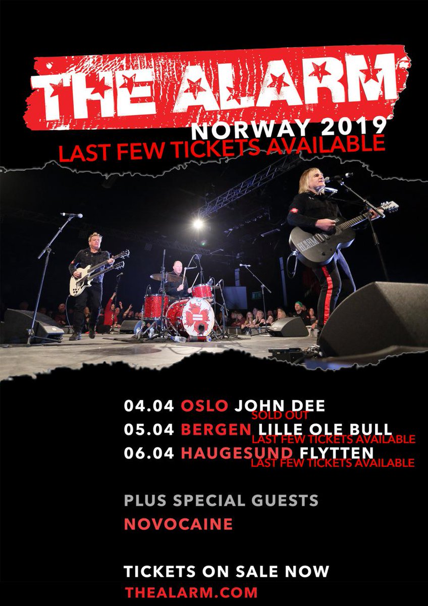 thealarm's tweet photo. “I can’t wait to be back in Norway, We are fired up and ready!” Mike Peters
Norway
April 4: John DEE (SOLD OUT)
April 5: Lille Ole Bull TICKETS: https://t.co/jzEtOg3sfJ
April 6: Flytten TICKETS: https://t.co/Usan8N2D1N
@rockefelleroslo
@olebullblogg
#flytten https://t.co/cir8GcqsNw