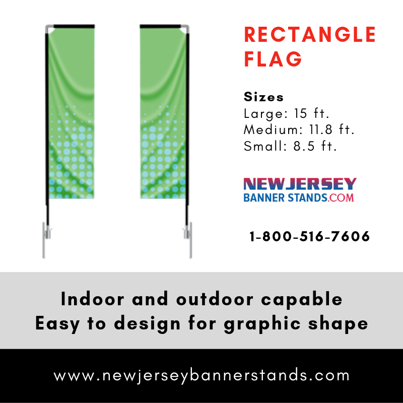 StandsNew's tweet image. #RectangleFlag (Large)
Features are : 
- 4 oz. Polyester flag material
- High resolution digitally printed at 720 x 720
- Dye sublimation
- Scratch resistant
Click here bit.ly/2W29CvL
#AdvertisingFlags #Promotion #Flags #Branding #Graphics #NewJerseyBannerStands #Prints