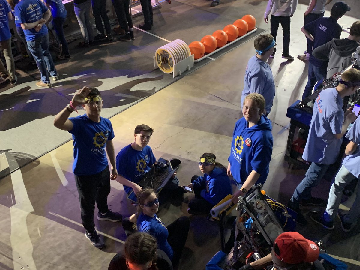 A fantastic match with alliance members <a href="/FRC1126/">SparX Robotics Team</a> and <a href="/Frc3484/">FRC 3484 Short Circuit</a> !! We filled the rocket but the red alliance beat us by only 4 points!! Great job to our alliance members for that super close match!! #FRC #FIRST #DESTINATIONDEEPSPACE #BuckeyeRegional #OMGrobots #Vault6936