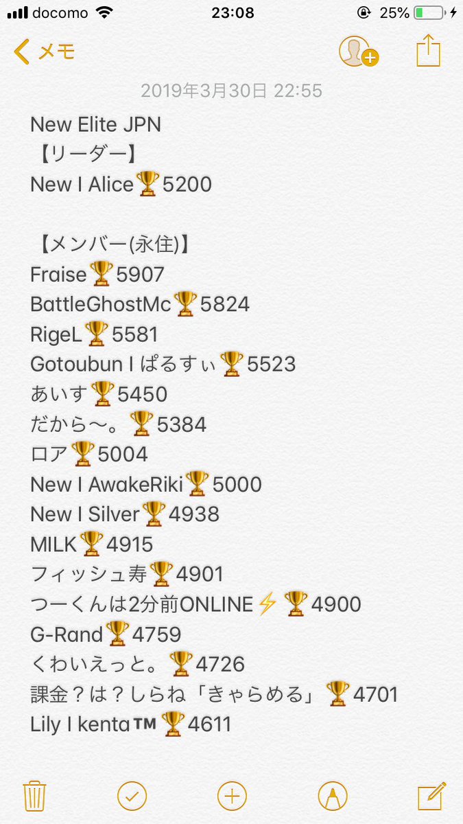 「New Elite JPN」

あの海外のTOPクラン⭐️New Elite⭐️の日本支部クランです🇯🇵
ロカラン最高164位!!
新規🏆49〜から募集中🌸 
遊びは🏆45～からで🙆‍♀️
少しでも気になった事があればDMでお待ちしております🙂

※画像右は永住者一覧になります
#クラロワ #クラロワクラン