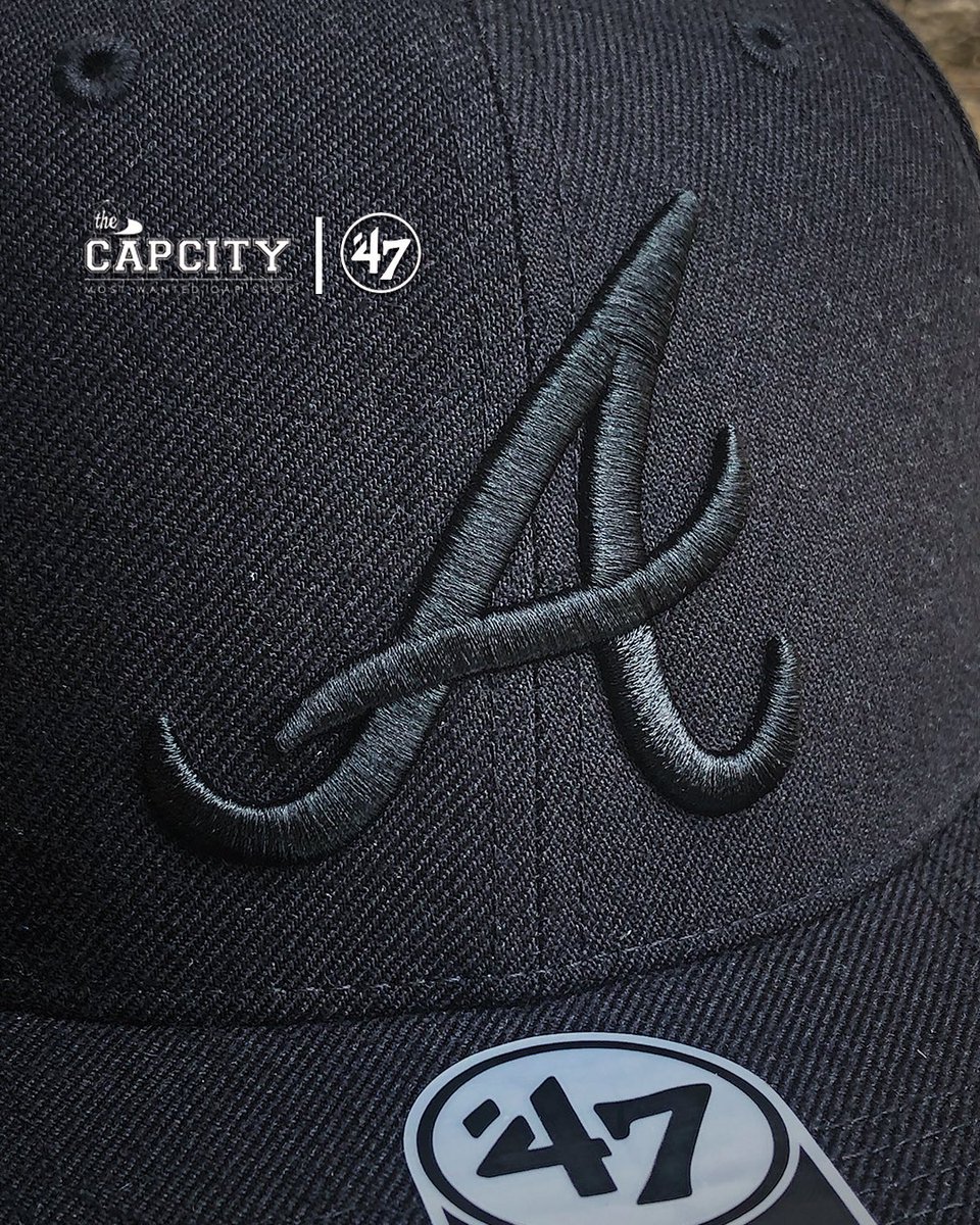 TheCapCity's tweet photo. 47 “BLACK ON BLACK” ATLANTA BRAVES SNAPBACK ⬛️ https://t.co/t0wxUBKMvw