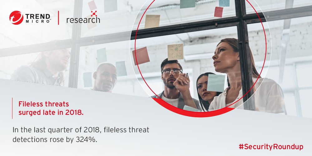 trendai_RSRCH's tweet image. #Fileless threats are used by cybercriminals to evade detection. Read our #SecurityRoundup to find out how we discover them: bit.ly/2IquJWB