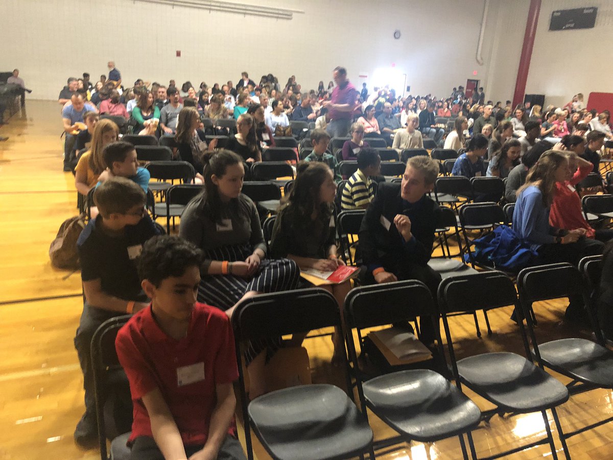 pamelagilchrist's tweet photo. Welcome Ceremony for Elementary, Junior, & Senior students from across the state convene at the 32nd North Carolina Science and Engineering Fair at North Carolina State University. #ncsef #inspiringinnovation https://t.co/ZRJVzrnRdo