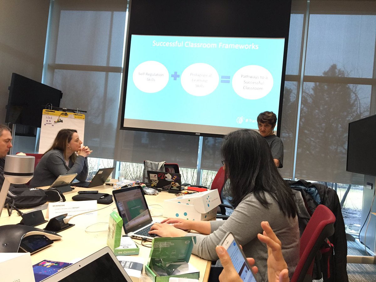 RichardsonM01's tweet photo. Happy to meet up with @rolat for our first breakout session at #TransformEd2030 learning about the @microbit_edu with @barb_seaton @MicrosoftEduCA @FCLEdu https://t.co/l0lH5Miz0s